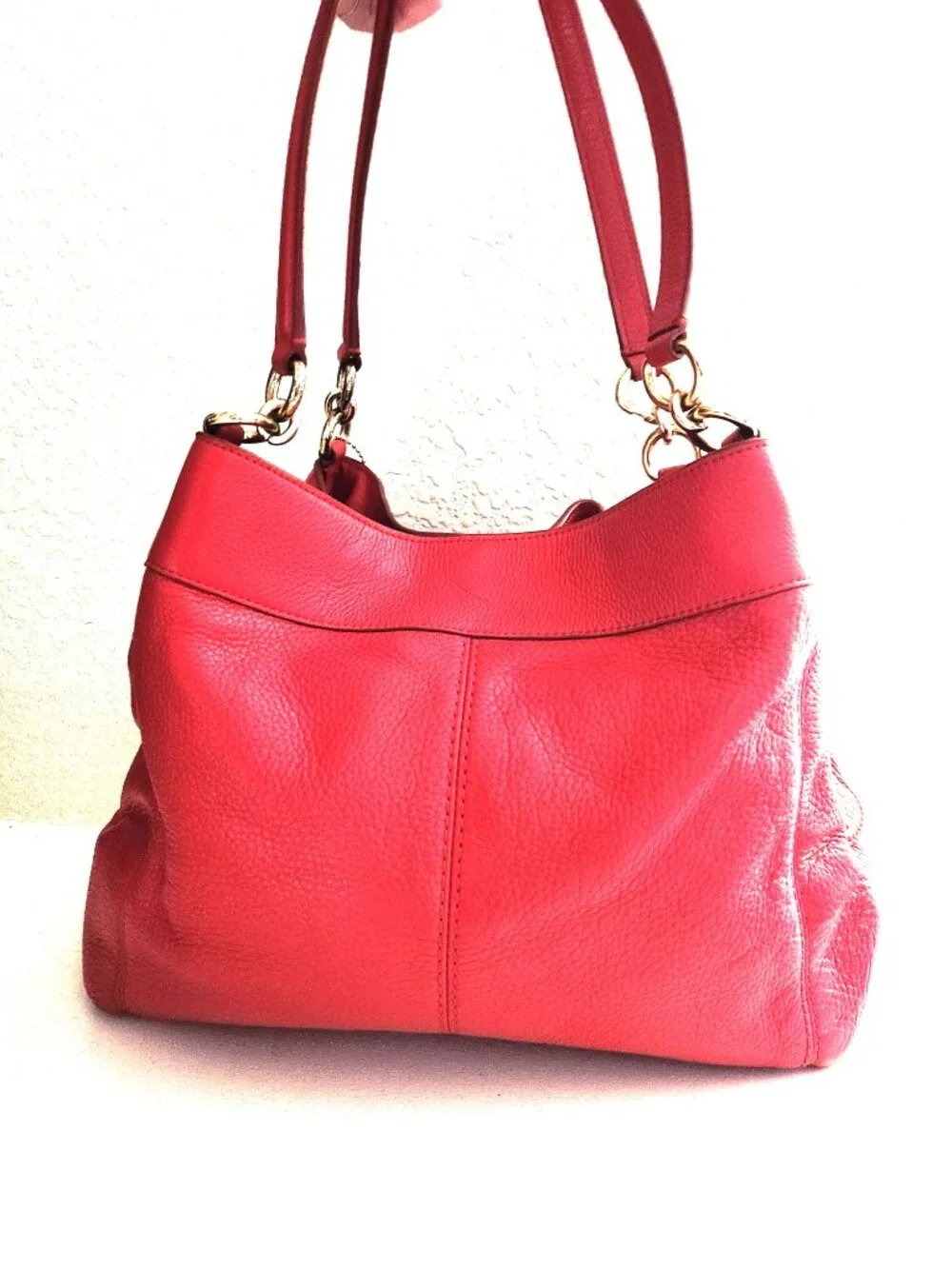 Euc Coach Lexy Red Leather Shoulder Bag Purse
